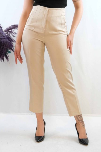 Modelisse - Yüksek Bel Pantolon Taş