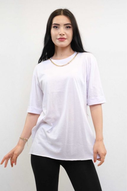Modelisse - Zincir Aksesuarlı Tshirt Beyaz