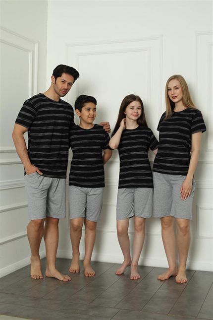 Modelisse - Aile Penye Şortlu Pijama Takım (anne - kız ) 50115 Ayrı Ayrı Satılır . Fiyatları Farklıdır