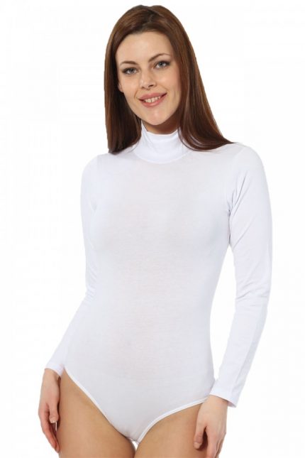 Modelisse - Bayan Uzun Kol  Boğazlı Çıtçıtlı Body 260