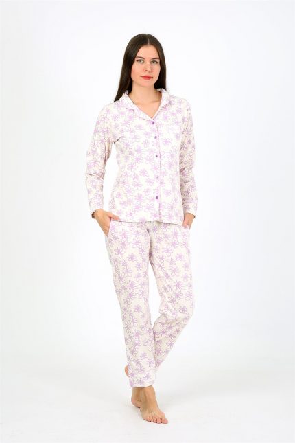 Modelisse - Kadın Penye Uzun Kol Pijama Takım 2776