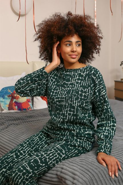 Modelisse - Kadın Uzun Kol 3 İplik Penye Pijama Takım 4181