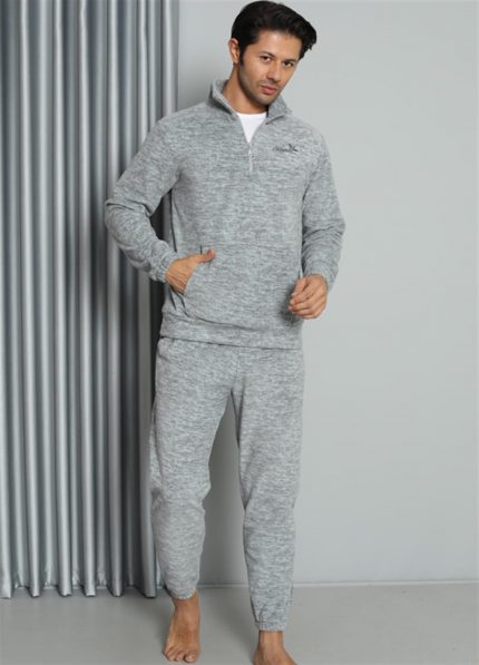 Modelisse - WelSoft Polar Fermuarlı Erkek Pijama Takımı 6840