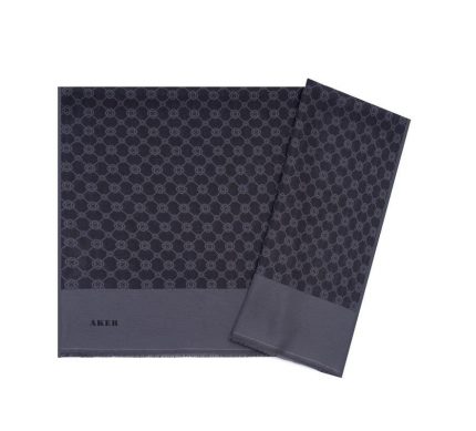 Aker Elegance Monogram Füme Şal 1090100-913
