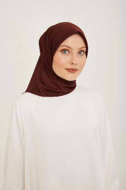 Armine Sport Acı Kahve Düz Renk Fon Eşarp 849