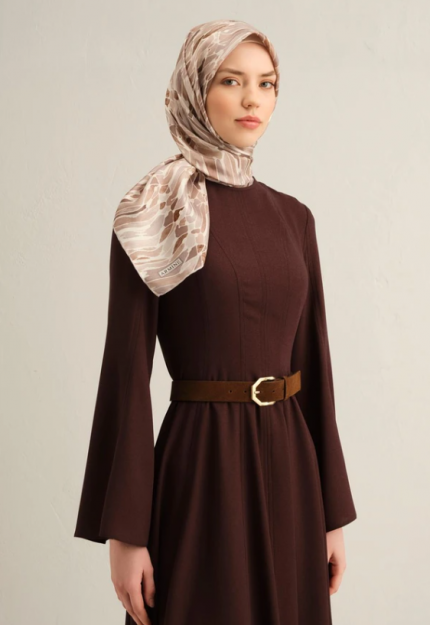 Armine Sura İpek Eşarp 9335-88 Krem Karışık Desen