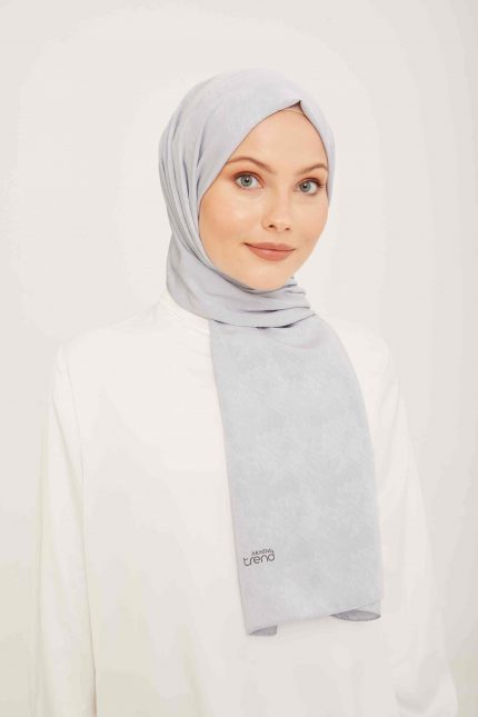 Armine Trend J.Capri Gümüş Düz Renk Şal 8-355