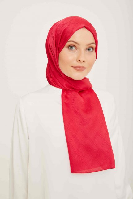 Armine Trend Jan Jan Pembe Monogram Desenli Jakar Şal 6-21226