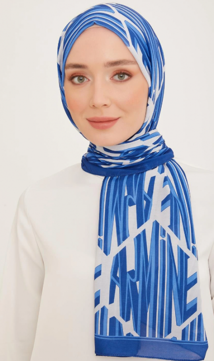 Armine Trend Lacivert Karma Desen 10005-08