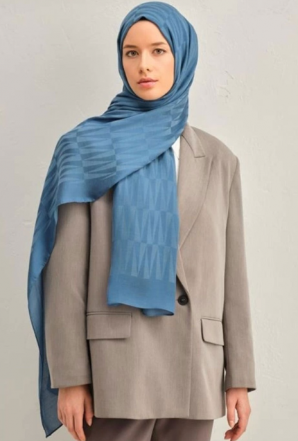 Armine Trend Lyon Şal 3-246973 Mavi
