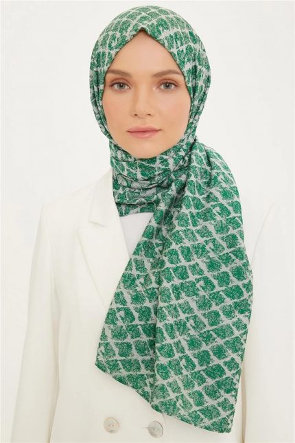 Armine Trend Yeşil Pure Lina Şal 13-21149