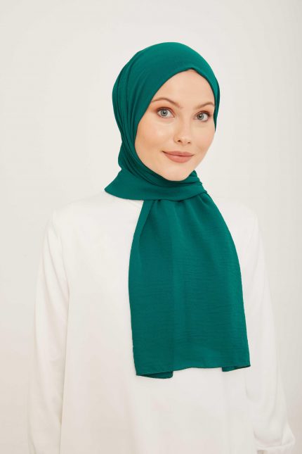Armine Trend Yeşil Tek Renk Cazz Şal 34