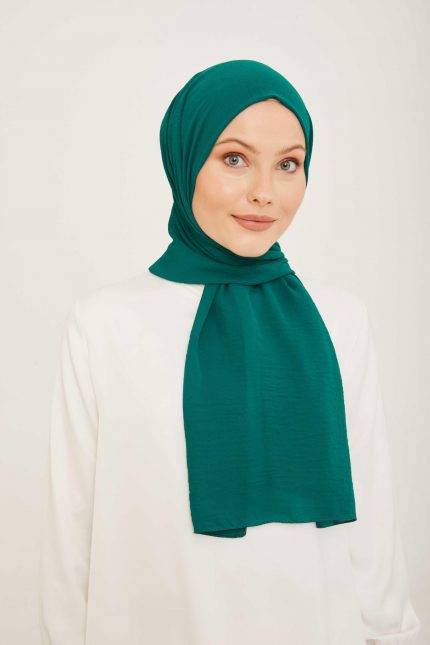 Armine Trend Yeşil Tek Renk Cazz Şal 34
