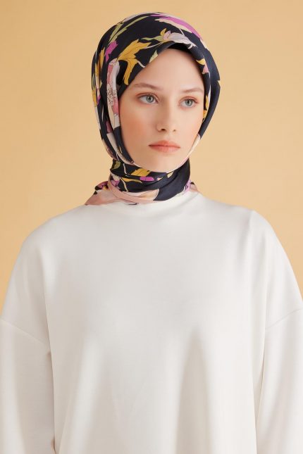 Belli Fresh Pure Eşarp 2-05 Lacivert Karışık Desen 49985