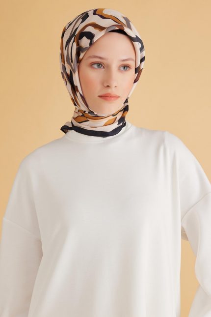 Belli Fresh Pure Eşarp 4-13 Siyah Karışık Desen 49968