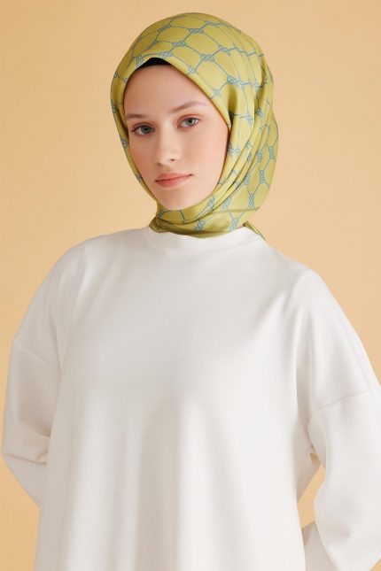 Belli Fresh Pure Eşarp 7-30 Yeşil Karışık Desen 50000