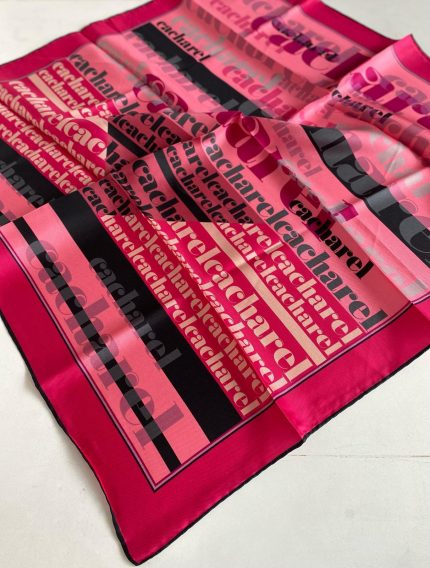 Cacharel Defolu Tivil İpek Eşarp 45787 Pembe Karışık Desen