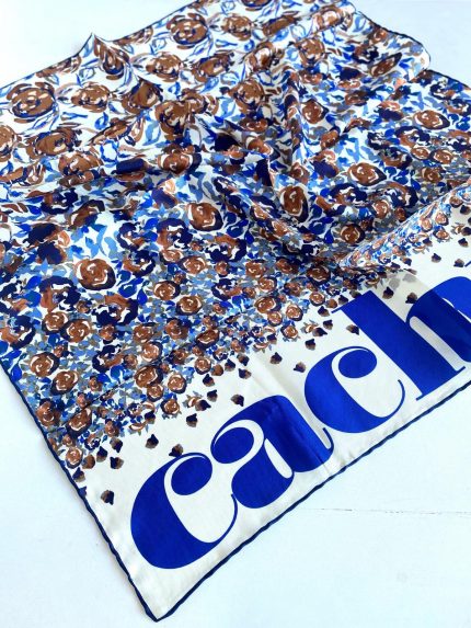 Cacharel Defolu Tivil İpek Eşarp 46411 Krem Karışık Desen