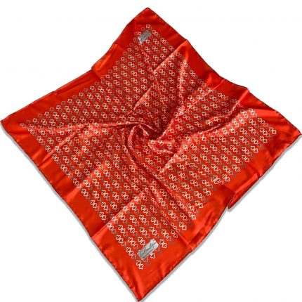 Defolu Polyester La Boutique Turuncu Zincir Desen Eşarp 1866-06  34576