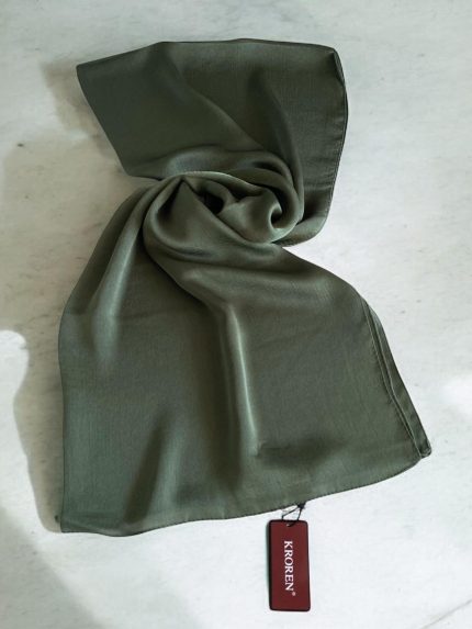 Kroren Jan Jan Haki Düz Renk Şal 7301-1066