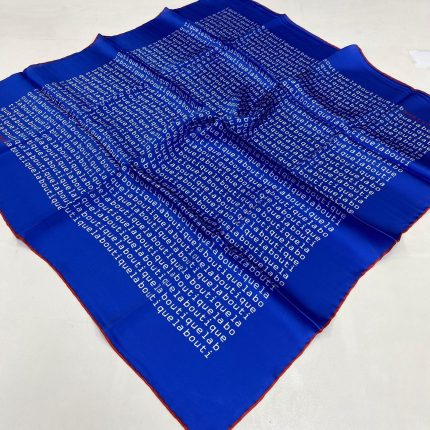 La Boutique Defolu Saks Mavisi Sura İpek Eşarp 24867