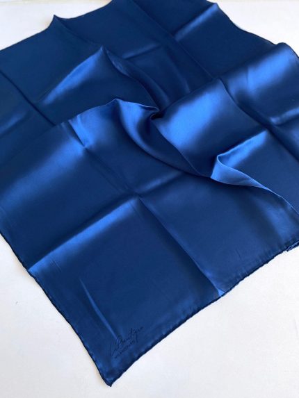 La Boutique Defolu Sura İpek Eşarp 49854 Mavi Düz Renk