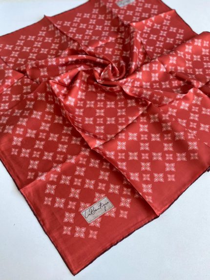 La Boutique Defolu Tivil İpek Eşarp 49811 Kiremit Karışık Desen