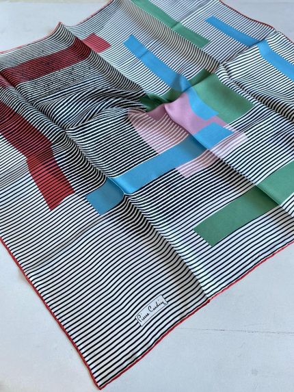 Pierre Cardin Sura İpek Eşarp 46065 Siyah Beyaz Karışık Desen
