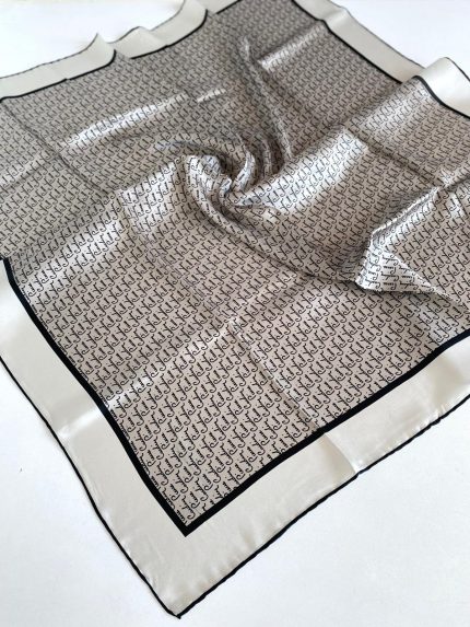 Pierre Cardin Sura Saf İpek Eşarp 49675 Vizon Karışık Desen