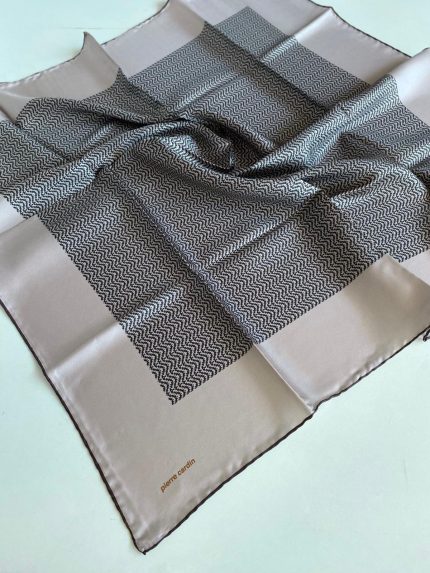 Pierre Cardin Tivil İpek Eşarp 8702438-933-48761 Vizon Karışık Desen