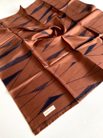 Pierre Cardin Tivil İpek Eşarp 8748438-961-48737 Taba Karışık Desen