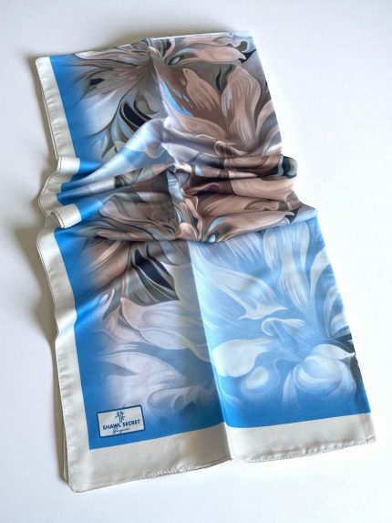 Shawl Secret Bergüzar Kokulu Tivil Soft Şal 50012 Mavi Karışık Desen