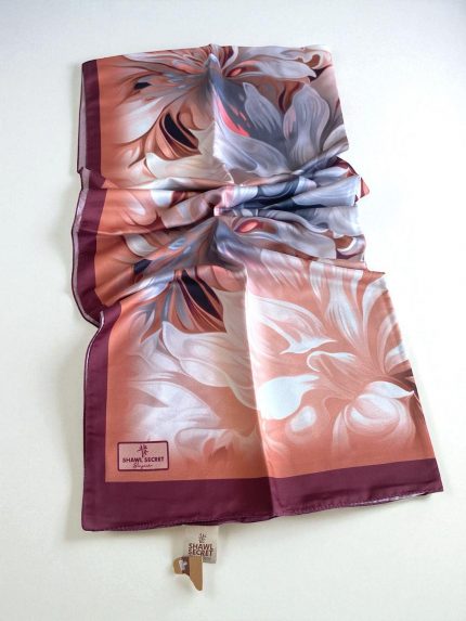 Shawl Secret Bergüzar Kokulu Tivil Soft Şal 50008 Bordo Karışık Desen