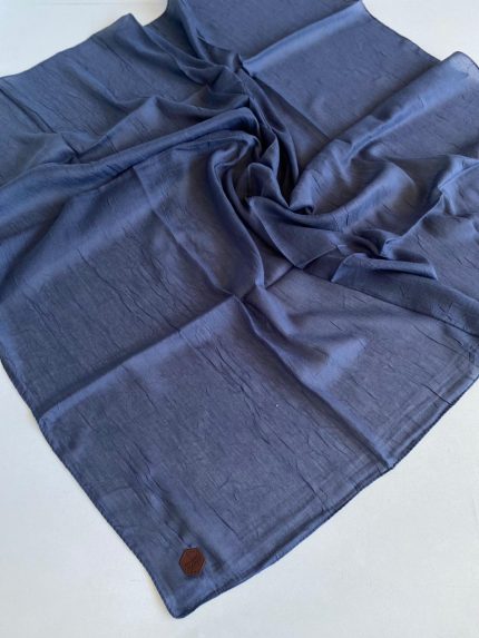 Shawl Secret Dört Mevsim Bambu Kraş Eşarp Antrasit Mavi - 49343