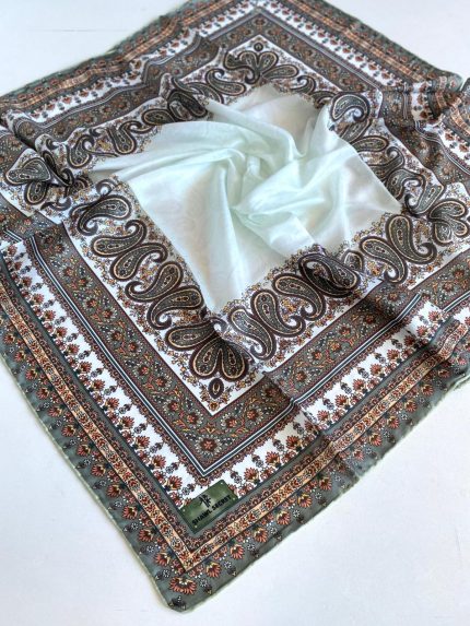 Shawl Secret Dört Mevsim Etnik Desen Eşarp Yeşil - 49561