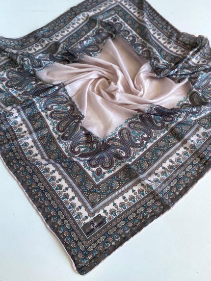Shawl Secret Dört Mevsim Etnik Desen Eşarp Krem - 49570