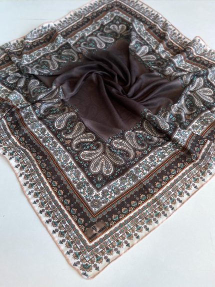 Shawl Secret Dört Mevsim Etnik Desen Eşarp Bordo - 49563