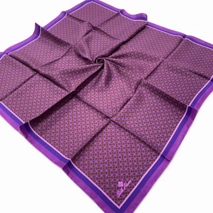 Silk Home Mor Geometrik Desenli Tivil İpek Eşarp 11414-97