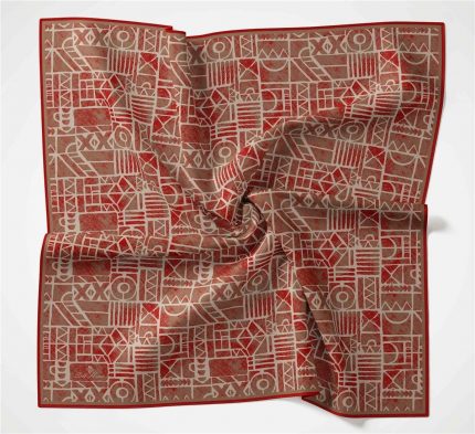 Silk Home Soft Eşarp 36705 Kırmızı Karma Desen