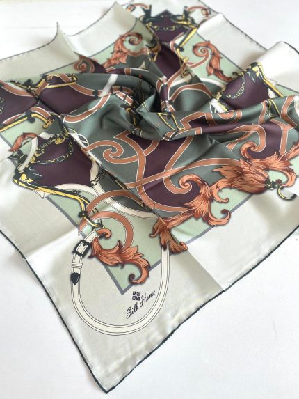 Silk Home Tivil Saf İpek 11436-09 Yeşil Karışık Desen