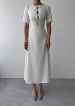 Wera Taşlı Fiyonk Detaylı Elbise - Görsel 2