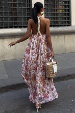 Amelia Sırt Dekolteli Şifon Elbise 2614 - Görsel 3