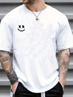 Erkek Kısa Kollu Bisiklet Yaka Baskılı Süprem Bluz - Görsel 3