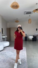 Kadın Polo Yaka Mini Elbise - Görsel 3