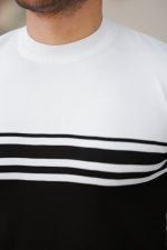 Erkek çizgili Kısa Kollu T-shirt - Görsel 3