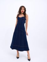 7090 KOT ELBİSE-MAVİ - Görsel 3