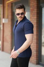 Erkek Kısa Kollu çizgili Gömlek - Görsel 2