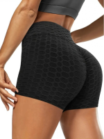 Kadın Arkası Büzgülü Kendinden Desenli Toparlayıcı Mini Tayt - Görsel 3