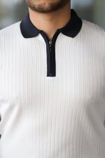 Erkek Kol Ve Yaka Detaylı Uzun Kollu Triko - Görsel 3