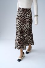 Midi Saten Etek - Leopar - Görsel 3